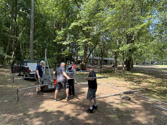 Field Day Tower Trailer with Beam Setup